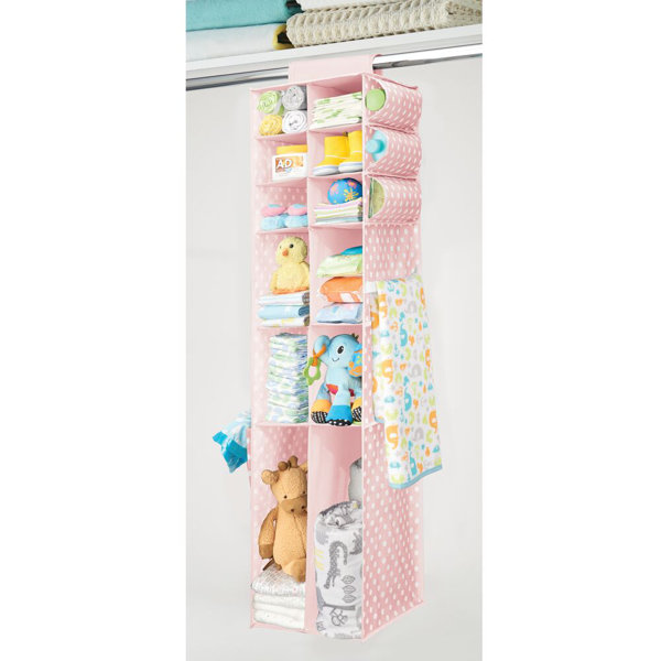 Mdesign Kids Fabric Over Closet Rod Hanging Organizer 2 Pack Purple